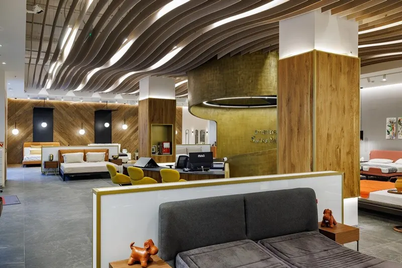 Dune acoustic panel in a styled interior