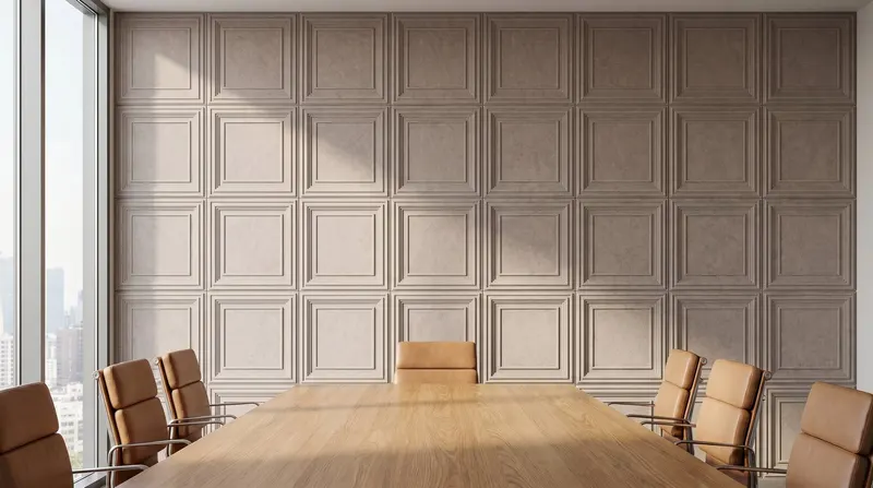Frame acoustic panel in a styled interior