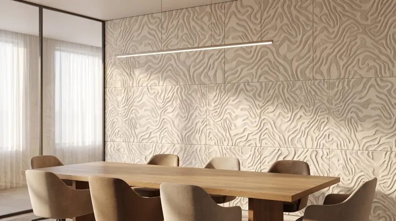 Instinct acoustic panel in a styled interior