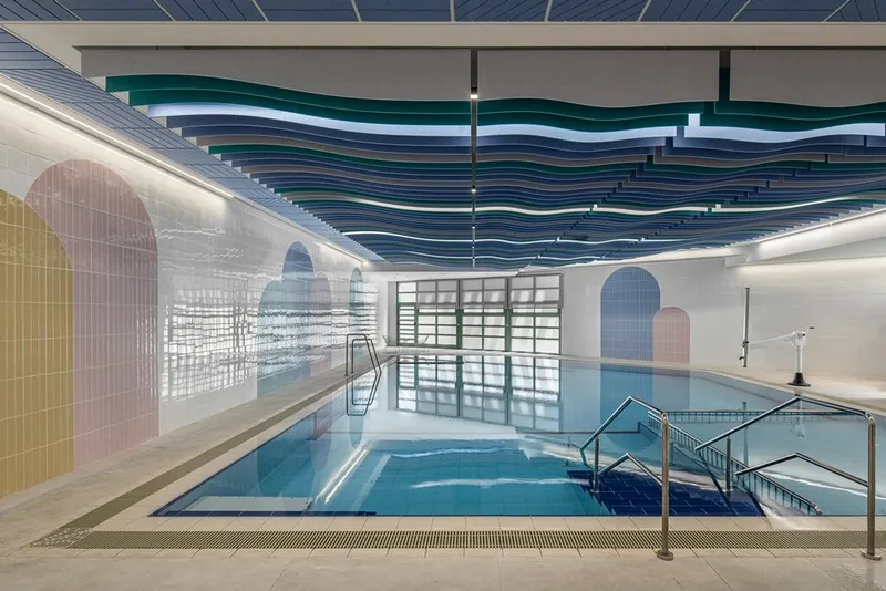 Wave acoustic panel in a styled interior